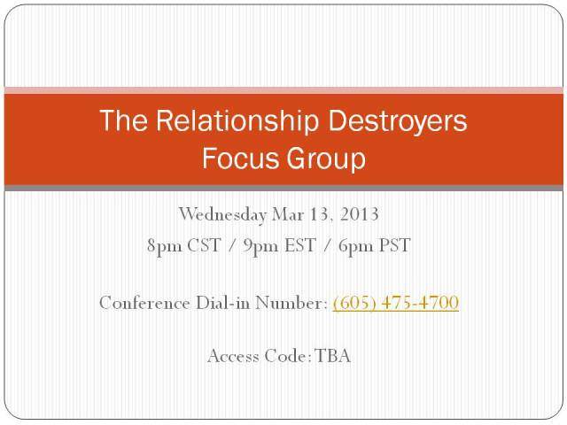FOCUS GROUPS CONFERENCE CALL